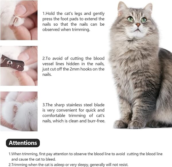 Hundenageltrimmer Crescent Sharp Rustfritt Stålblad, Sikker Katt