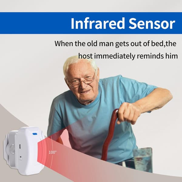 Smart trådlös vårdgivare sökare, rörelsesensor larm och fall före