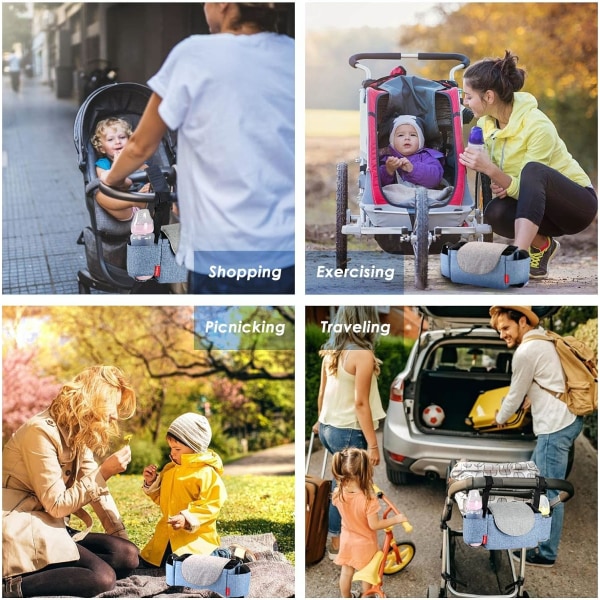Barnvagn eller organizer, förvaringsväska för barnvagn (svart)