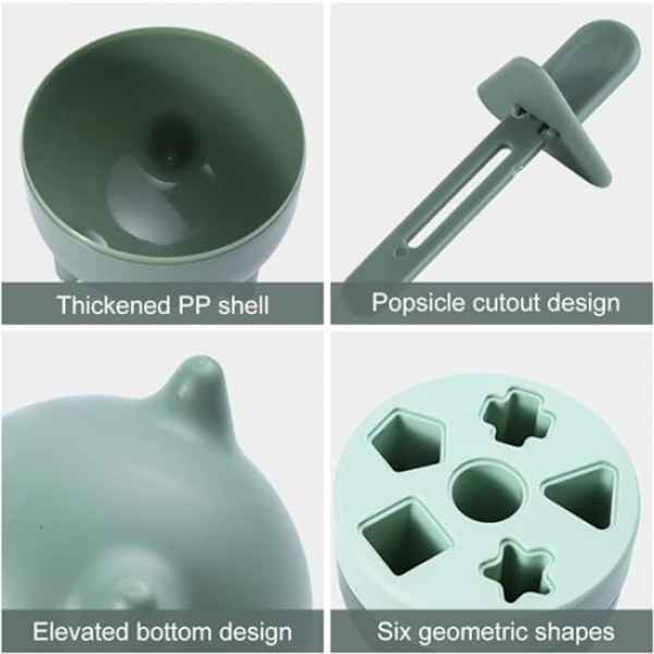 Isform til ispinde, PBA-fri isform, 6-huls plastform til ispinde