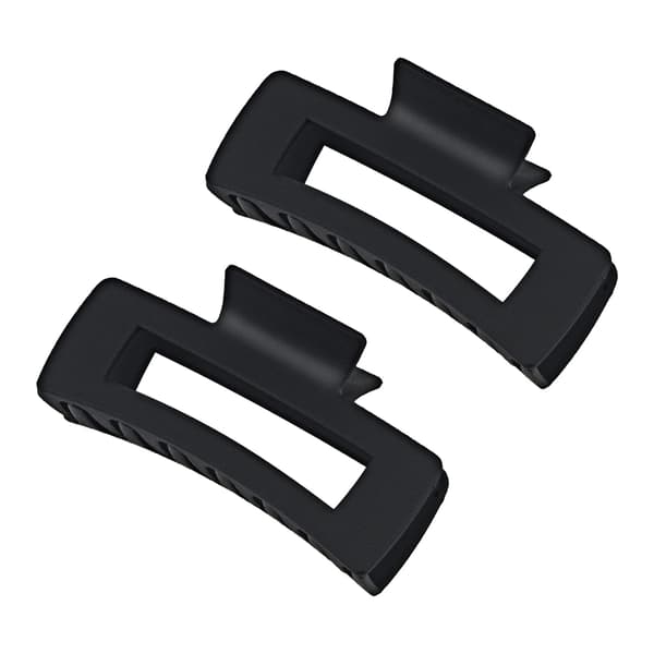 Svarta Hårclips Stora Hårclips för Kvinnor och Flickor, 4.2'' Matt Rektangulär