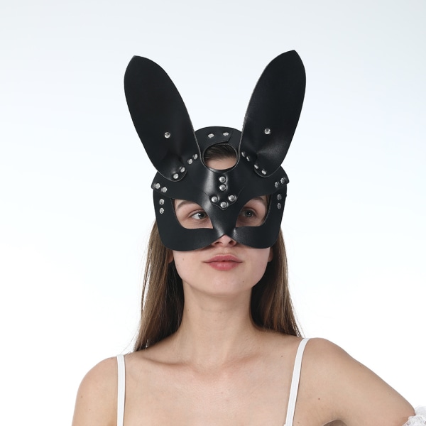 Lædermasker til kvinder Masquerade Party Mask til Cosplay Halloween C