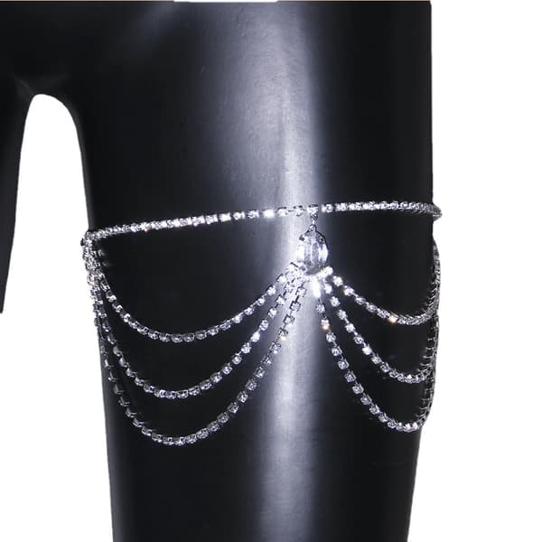 1 stk. Crystal Multi-layer Bone Chain Bone Smykker til kvinder