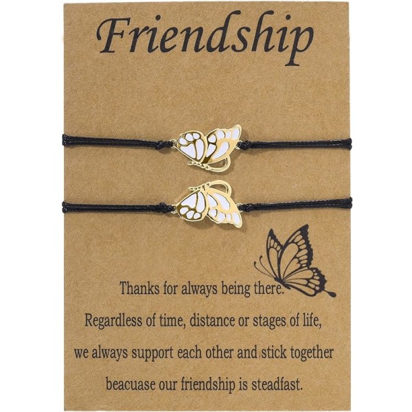 Best Friends Friendship Armband för 2 tjejer, BFF Long Distance