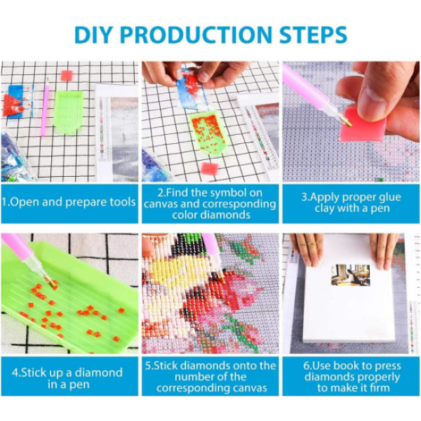 5D timanttimaalaus aikuisille ja lapsille aloittelijoille DIY kodin seinäkoriste