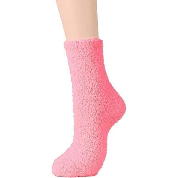 Sockor för daglig användning i sängen hemma, Flerfärgade Mysiga Luddiga Sockor för Kvinnor