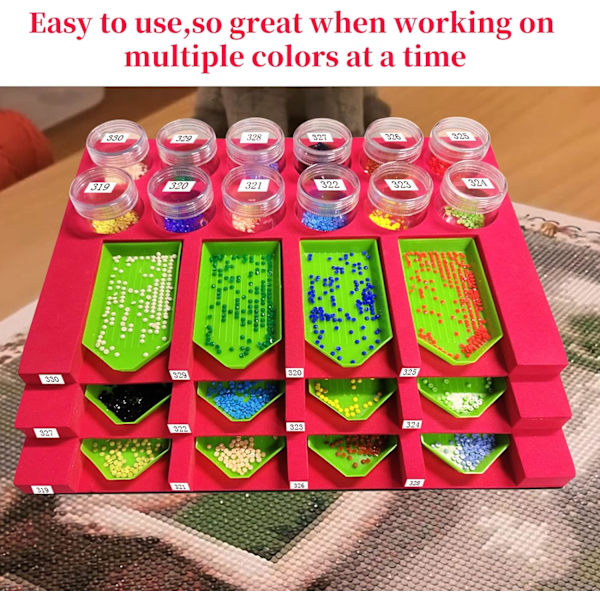 Rhinestone Maleri Tilbehør Organizer Bakke til Voksne Multi-Com