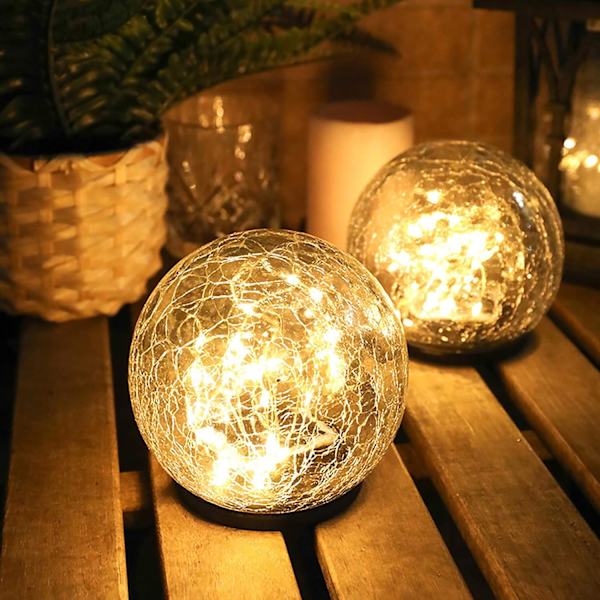 2 stk. udendørs solcellelamper, udendørs solcellegadelamper, Ou