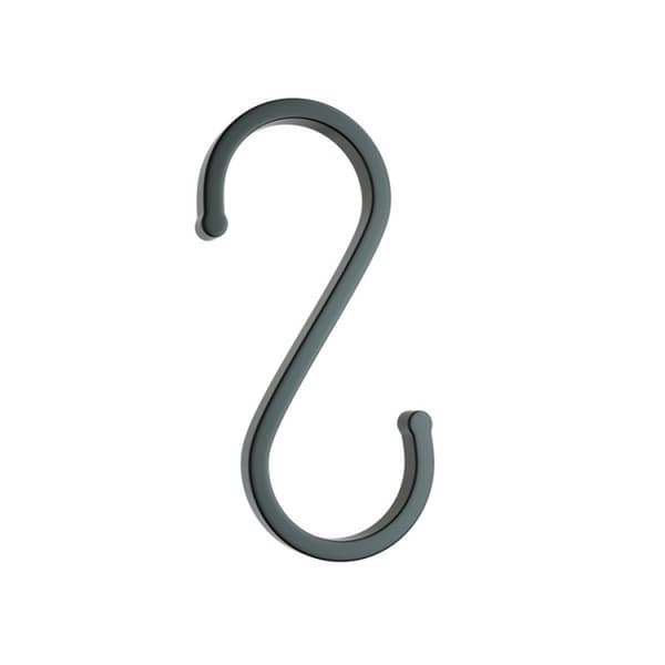 5-pack S-krokar i svart
