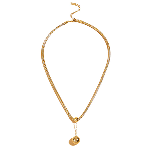 Choker Halskæder, 14K Forgyldt Titanium Stål Sildbenskæde