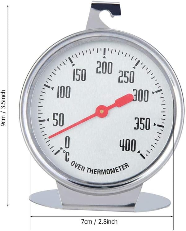 Rostfritt stål ugns termometer, 400 grader ugn matlagning termometer