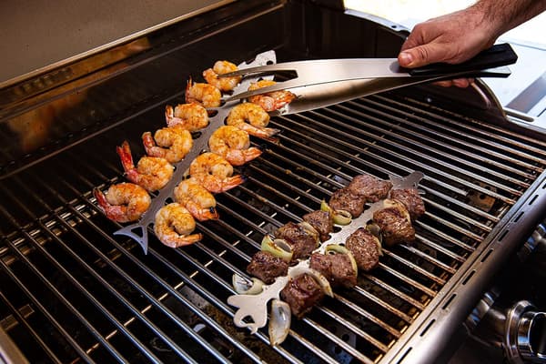 Stolte Grill Slide & Serve BBQ-spyd - Sæt med 2 rustfrit stål