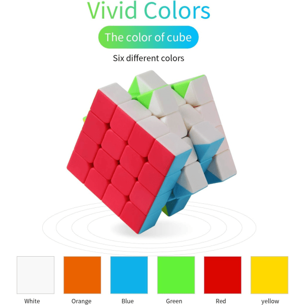 Speed Cube 4x4 Profesjonell Speed Cube - Rask og jevn sving - Ru