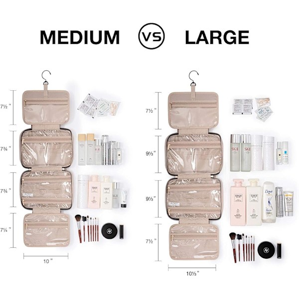 Toalettväska Resväska med Hängkrok, Vattenavvisande Makeup