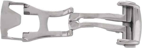 2x rostfritt stål fällbart spänne för 20 mm klockarmband, slätt