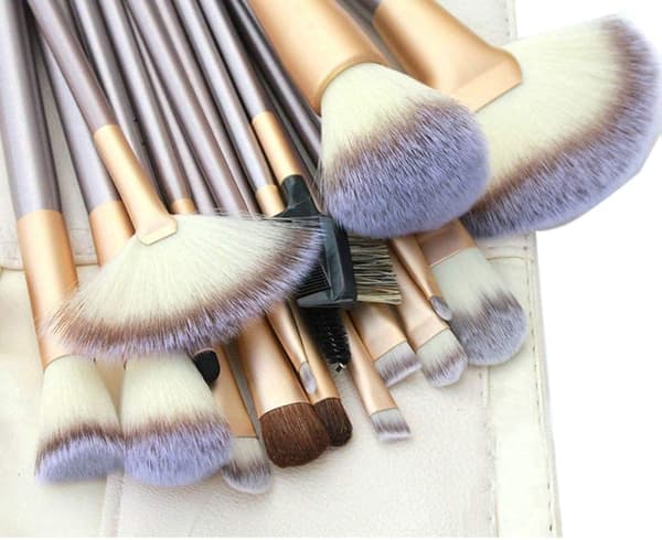 18-delt makeupbørste sæt med opbevaringspose Professionelle makeupbørste
