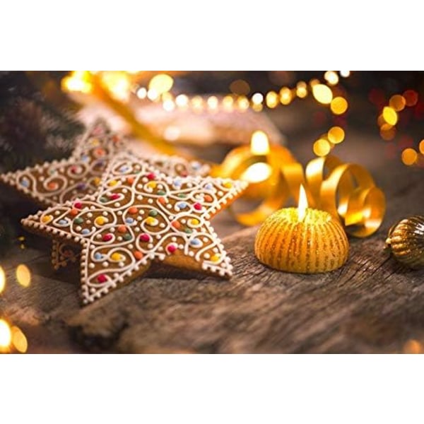 5-Pak Gingerbread Christmas Cookie Cutter Sæt, Star Cookie Cutte