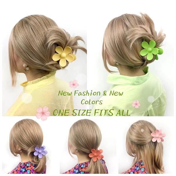 Hårklemme Clips 11PCS Blomster Hårklemmer – Store Søde Kløklemmer Til