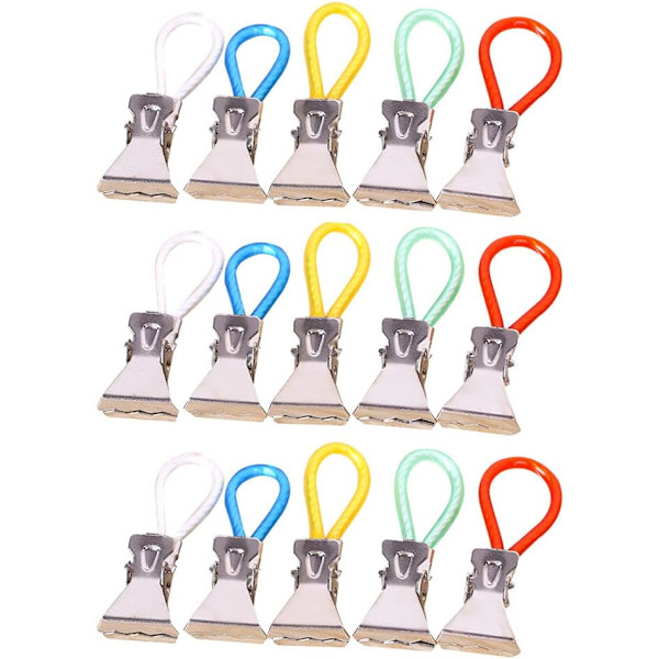 15 stk. Metal Køkken Håndklæde Organizer Clips, Farverige Håndklæde Clips