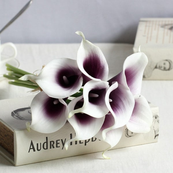 20 stk. Calla Lily brudebuket kunstig latex blomst H