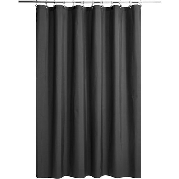 Sort bruseforhæng, PEVA af høj kvalitet, let bruseforhæng, sort (180 cm x 180 cm)