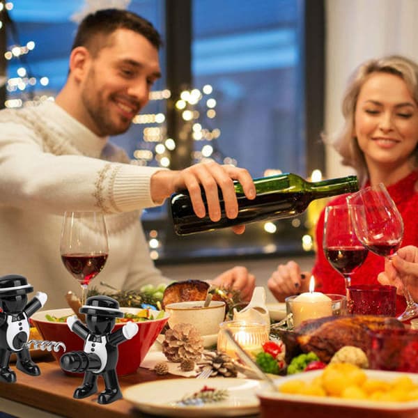 3-pack vinflaskepropp, flaskeåpner vinflaskeproppsett, vin B