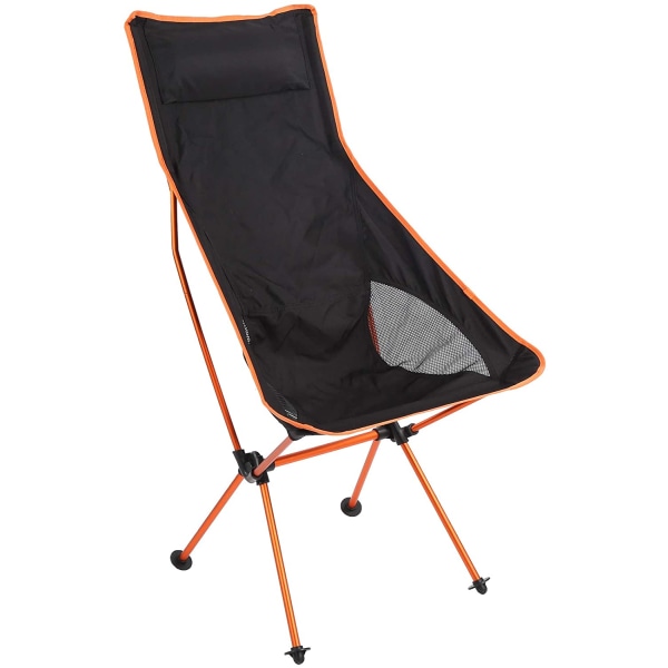 Hopfällbar och bärbar utomhus campingfiskestol, picknickstol, fritidsstol, lämplig för strandvandring, utomhus picknickträdgård (orange)