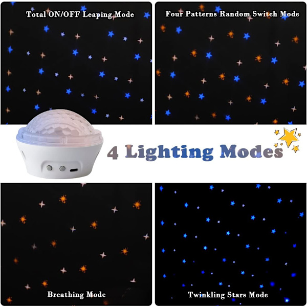 LED-projektorlampe, stjernehimmelprojektor 2 i 1 Galaxy-projektor Ce