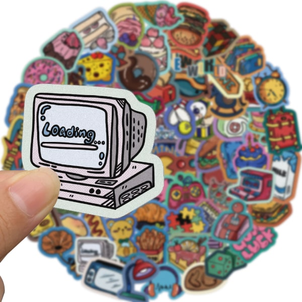 80 stk. Retro Karneval Graffiti Stickers Guitar Bagage Dekoration