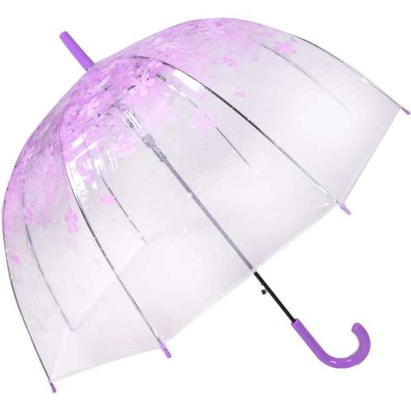 Women’s Clear Bubble Transparent Umbrella-Auto Open Clear Dome Um