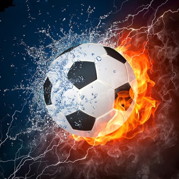 Fotball DIY Full Drill Rund 5D Diamantmaleri 40X40CM