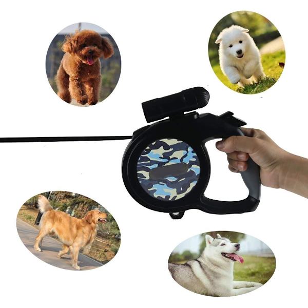 8 meter stor hund draglina, hundkoppel, automatisk infällbar