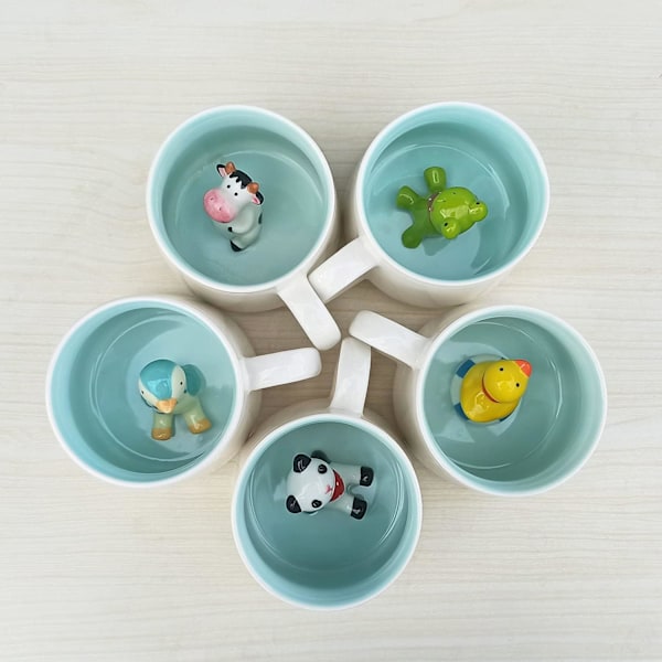 3D pingvin kaffemugg, 350 ml, djurdesign, handgjord, födelsedagspresent