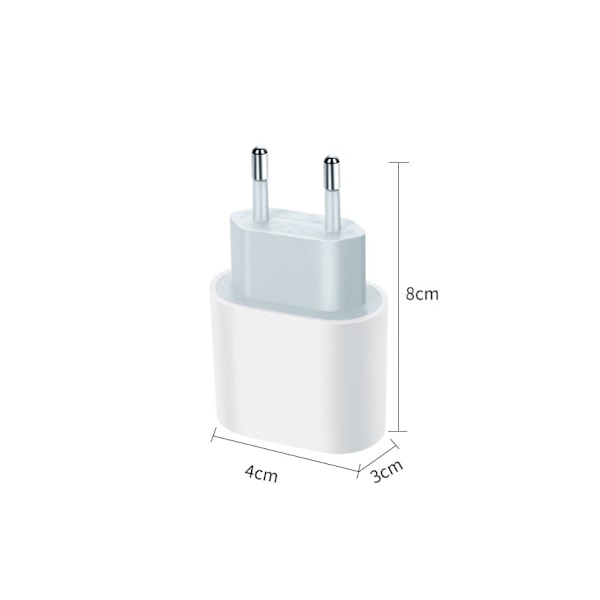 iPhone-pikalatauslaite USB-C-virtalähde 20 W + 1 m kaapeli valkoinen (1 kpl