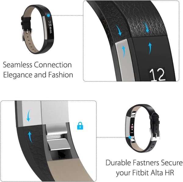 Interchangeable læderrem kompatibel med Fitbit Alta/Fitbit