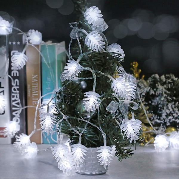 Joulu männynkäpy string valot 40 LED 19.68 jalkaa String valot