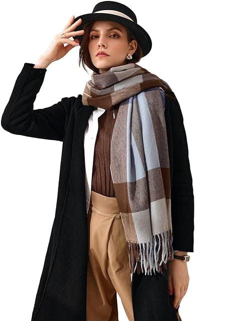1PC Blå Skjerf Dame Elegant Kasjmir Pashmina Skjerf Til Høst