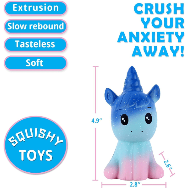 2 kpl Squishies Unicorn Horse Galaxy Squishy Slow Rising Squeeze T