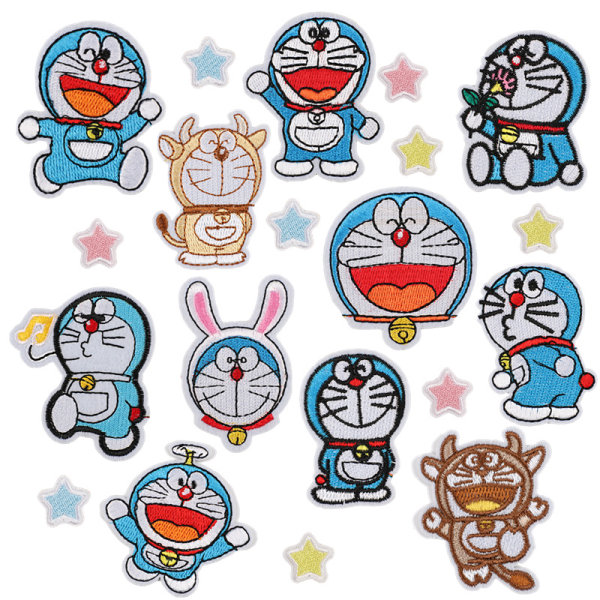 20 stk Jingle Cat Suit Brodert Cloth Stickers Cartoon Cat Spot