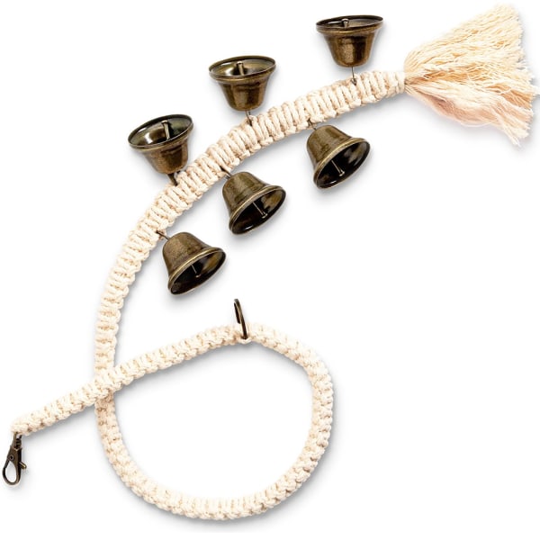 Dørklokker for hunder, Macrame hengende dørklokker for hunder valper, hus