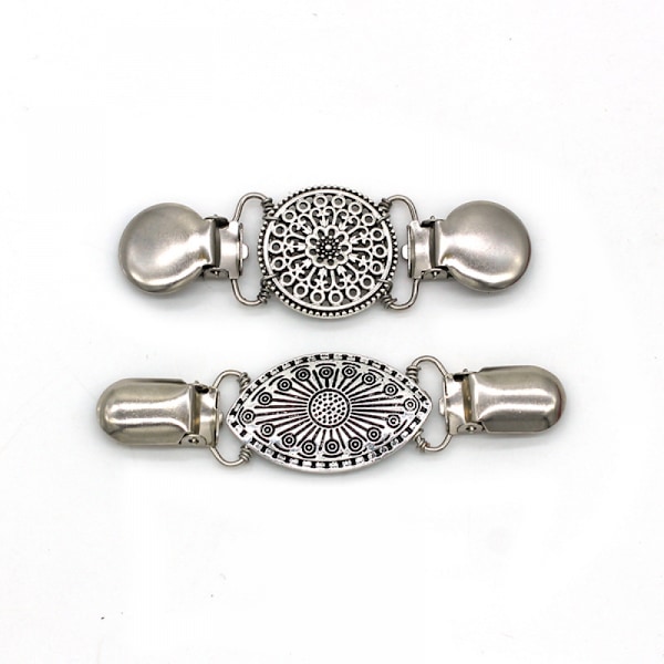 2-pak formelt skjorteclips sæt vintage sjal clips cardigan clips