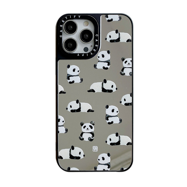 Sött Panda Transparent Skal till iPhone 13 Pro Max, Kawaii Djurmönster