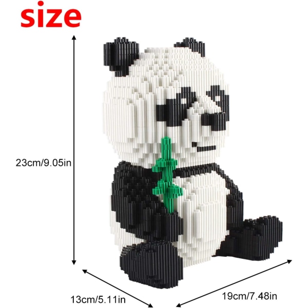 1PC Panda Micro djurbyggstenar mini byggstenar