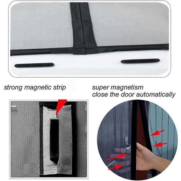Selvlukkende magnetisk dørgardin, myggebekæmpelsesdørgardin