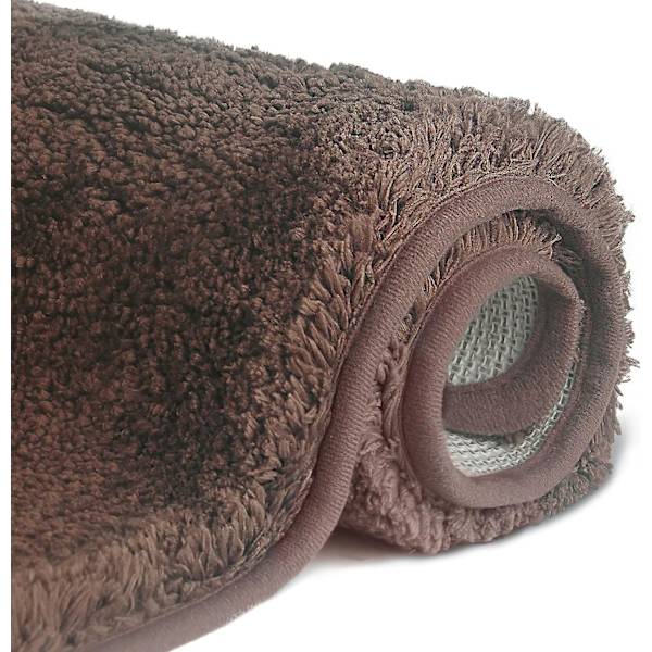 Sklisikker mikrofiber shag badematte, maskinvaskbar gulvmatte med