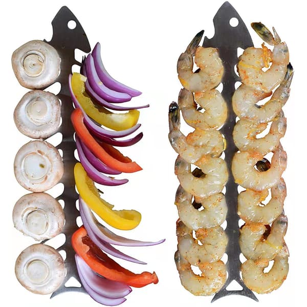 Stolte Grill Slide & Serve BBQ-spyd - Sæt med 2 rustfrit stål