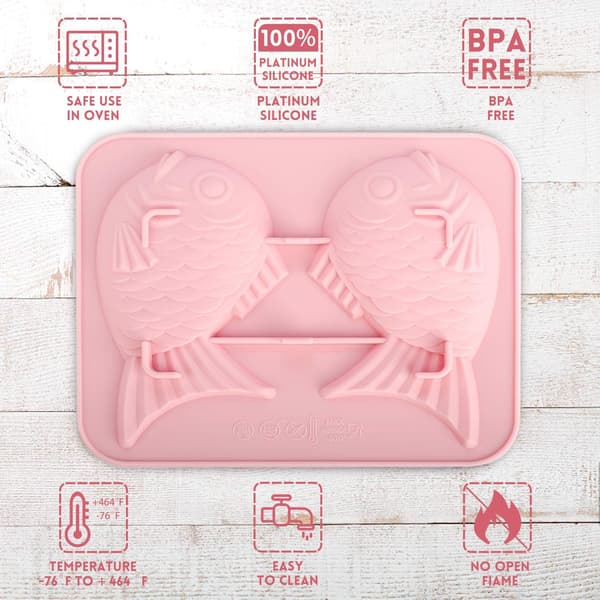 Fiskformet silikonvaffelform Non Stick Baking Molds- Pac