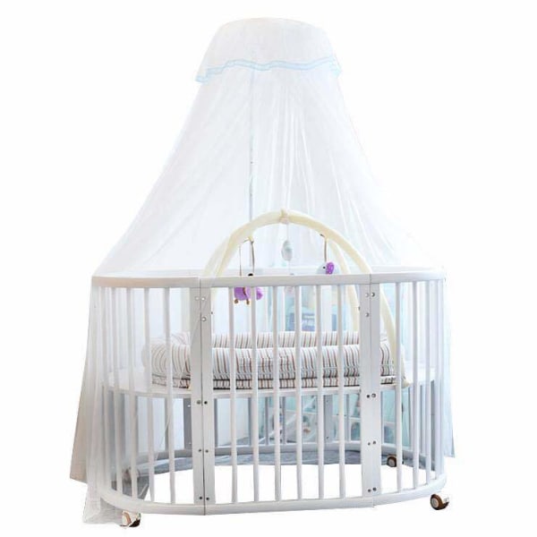 Spjälsängstält av | Premium Se Through Mesh Mosquito Crib Net Topper