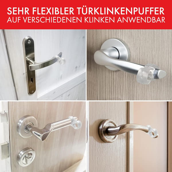 Dørstopper - 6 stk. sett, transparent, dobbel dørstopper