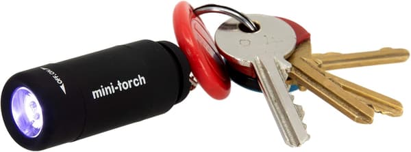 Mini USB-ladattava taskulamppu avaimenperällä